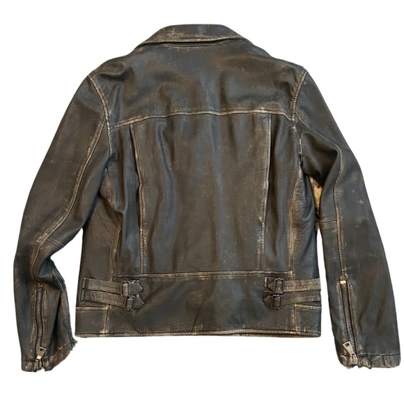 John Varvatos Distressed Biker Jacket - Picture 3 of 13